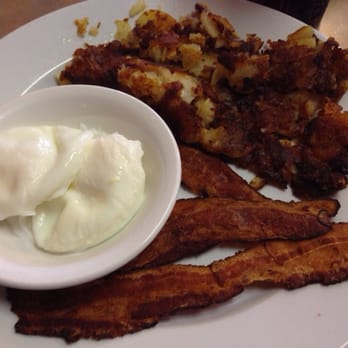 Jenny's Diner - Two eggs poached hard, burnt home fries, burnt bacon - Diners Near Me - Chesterfield, Missouri Jenny's Diner - Two eggs poached hard, burnt home fries, burnt bacon - Diners Near Me - Chesterfield, Missouri