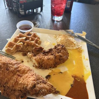 Water Street Kitchen - Chicken with waffle - Southern Near Me - Winchester, Virginia Water Street Kitchen - Chicken with waffle - Southern Near Me - Winchester, Virginia
