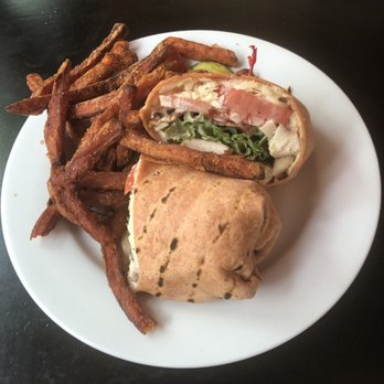 Krista's - Ceasar wrap and sweet potatoes - New American Near Me - Cornish, Maine