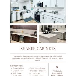 Earl's Cabinets - We offer different shades of shaker style cabinets. Let us know how we can help you!