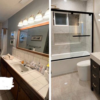California Home Center - Before and after bathroom remodel - General Contractors Near Me California Home Center - Before and after bathroom remodel - General Contractors Near Me
