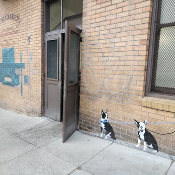Liguria Bakery - French bulldogs guarding the side door - Bakeries Near Me - San Francisco, California