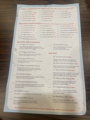 Menu photo 2 Haya Sushi Springfield, MA