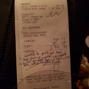 Orange Hill Restaurant & Events - Orange hill restaurant. Our receipt. - Steakhouses Near Me - Orange, California Orange Hill Restaurant & Events - Orange hill restaurant. Our receipt. - Steakhouses Near Me - Orange, California