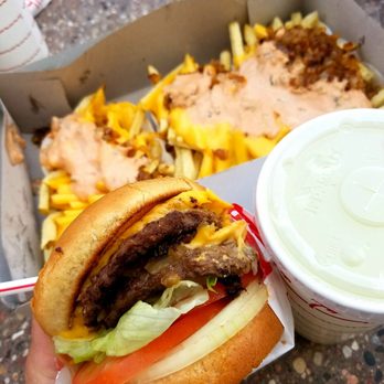 In-N-Out Burger - Double with grilled and raw onions and of course animal fries =) - Burgers Near Me - Cabazon, California In-N-Out Burger - Double with grilled and raw onions and of course animal fries =) - Burgers Near Me - Cabazon, California