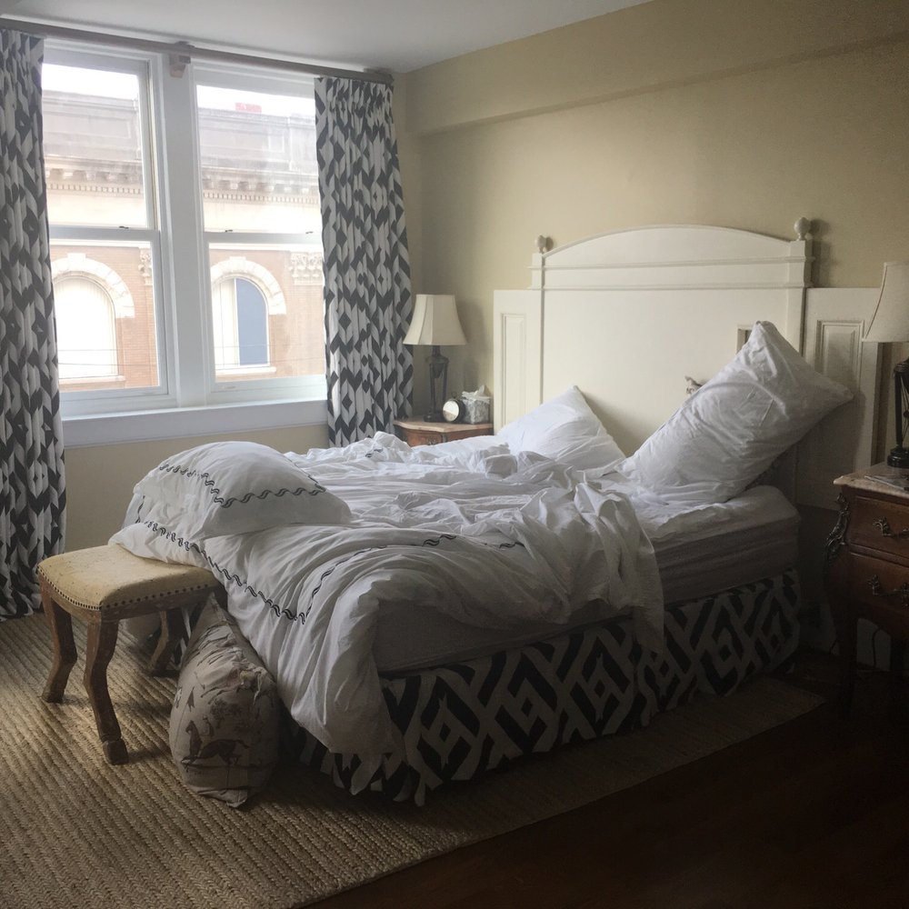 Huge comfy bed (sorry I took this after we messed it up!) Huge comfy bed (sorry I took this after we messed it up!)