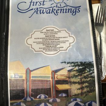 First Awakenings - Menu cover - Breakfast & Brunch Near Me - Monterey, California First Awakenings - Menu cover - Breakfast & Brunch Near Me - Monterey, California