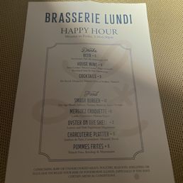 Happy hour menu Happy hour menu