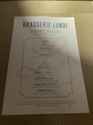 Menu photo 1 Brasserie Lundi Atlanta, GA Menu photo 1 Brasserie Lundi Atlanta, GA