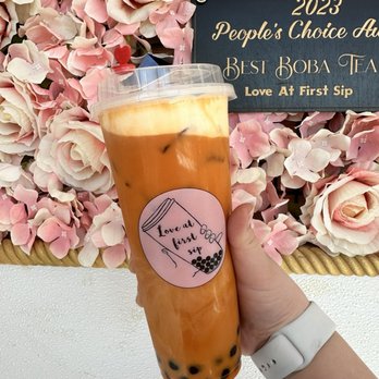 Love At First Sip - Cheese Mousse Thai Tea - Tea Rooms Near Me - Winter Garden, Florida