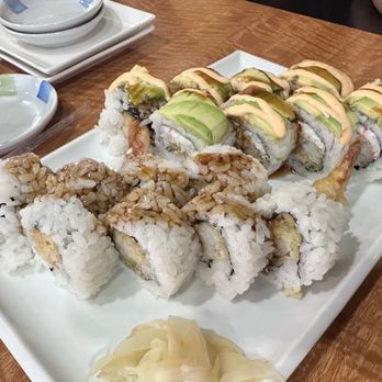 Kobe Sushi - Shrimp tempura roll and rocket roll - Japanese Near Me - Sacramento, California Kobe Sushi - Shrimp tempura roll and rocket roll - Japanese Near Me - Sacramento, California