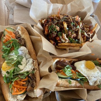 Banh Mi Station - Grilled Lemongrass Chicken Banh Mi 5-Spice Pork Belly Banh Mi Viet Fries - Vietnamese Near Me - Dallas, Texas Banh Mi Station - Grilled Lemongrass Chicken Banh Mi 5-Spice Pork Belly Banh Mi Viet Fries - Vietnamese Near Me - Dallas, Texas