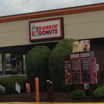 Dunkin' - Walpole Dunkin Donuts -- 703 Main Street / Route 1A, Walpole              Side Exterior / Drive Thru - Donuts Near Me - Walpole, Massachusetts