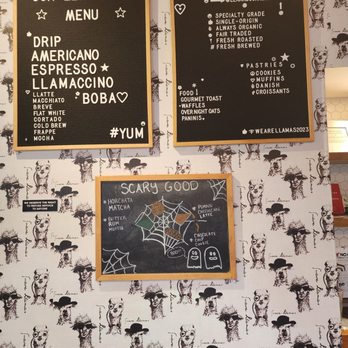Llamas’ Corner - A selective menu but the absolute one is on the kiosk - Themed Cafes Near Me - Baltimore, Maryland