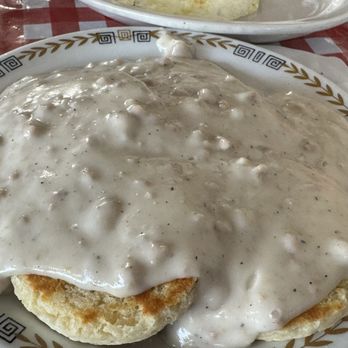 The Little Pie Shop & Cafe - Full serving of sausage gravy and biscuits- should have gotten the half serving. So much food! - Cafes Near Me - Ashtabula, Ohio