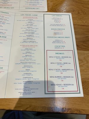 Menu photo 3 El Guacamolé Paris, 75 Menu photo 3 El Guacamolé Paris, 75