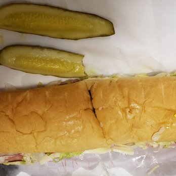 Ms B's Sub Shop - 12in sub and pickles..I ate a piece of the pickle..it did not come half eaten! - Sandwiches Near Me - Memphis, Tennessee