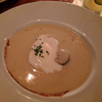A Restaurant - NBRW roasted garlic soup - New American Near Me - Newport Beach, California