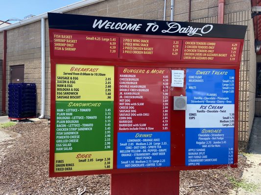 Menu photo 2 Dairy O Orangeburg, SC