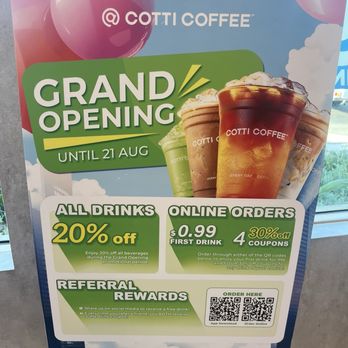 Cotti Coffee - Grand opening promotion - Coffee & Tea Near Me - San Gabriel, California Cotti Coffee - Grand opening promotion - Coffee & Tea Near Me - San Gabriel, California