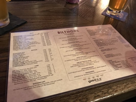Menu photo 3 The Biltmore Bar & Grille Newton, MA