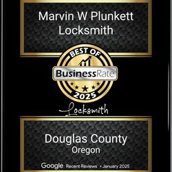 Marvin W Plunkett Locksmith - Thanks for all the reviews letting people know about my service! Whether here, or on Google, or person-to-person, they matter!
