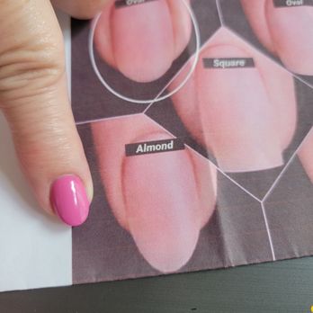 J-E Nails - This is almond. I asked for the photo above - Oval, circled in white, but I still got almond! - Nail Salons Near Me - Mays Landing, New Jersey J-E Nails - This is almond. I asked for the photo above - Oval, circled in white, but I still got almond! - Nail Salons Near Me - Mays Landing, New Jersey