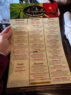 Menu photo 2 Acappella Italian Restaurant Fallston, MD
