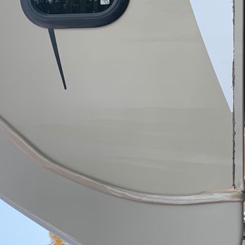 Valley Mobile Detailing - Top of class C showing damage made by roof cleaner. - Auto Detailing Near Me