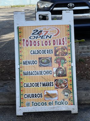 Menu photo 1 Tacos El Flako Tampa, FL