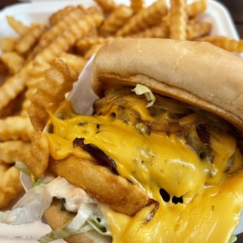Super Burger - Double Cheese Burger with Fries - Burgers Near Me - Pasadena, California Super Burger - Double Cheese Burger with Fries - Burgers Near Me - Pasadena, California