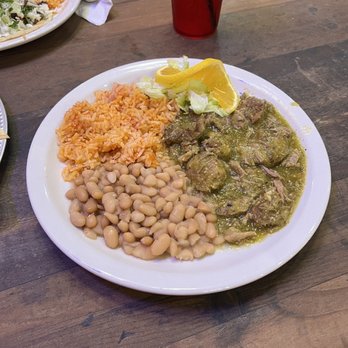 Tipzy's Tacos & Beer - Chile Verde Plate - Mexican Near Me - Fresno, California