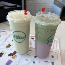 Smoothie and a matcha