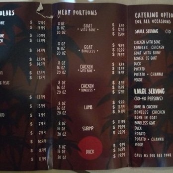 Singh's Roti & Doubles - the menu - Caribbean Near Me - Whitby, Ontario Singh's Roti & Doubles - the menu - Caribbean Near Me - Whitby, Ontario