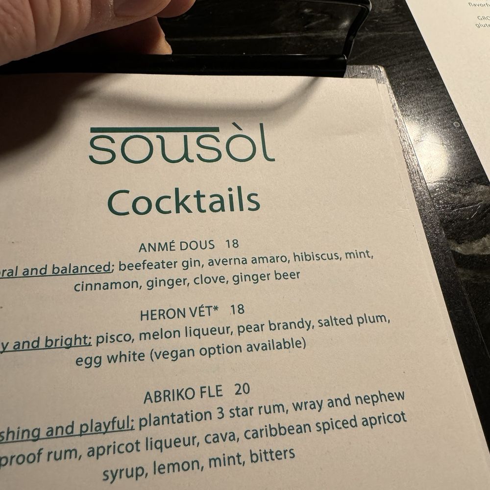 sousòl - Menu - Bars Near Me - Portland, Oregon sousòl - Menu - Bars Near Me - Portland, Oregon