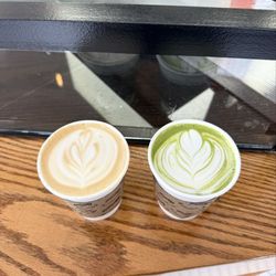 Milli Cafe - Vanilla latte, Matcha latte