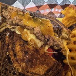 Lakes Tavern - Patty melt with waffle fries
