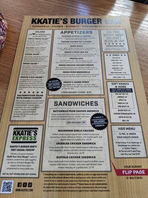 Menu photo 1 Kkatie's Burger Bar Marshfield, MA