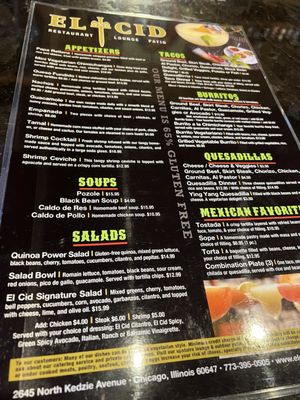 Menu photo 1 El Cid Chicago, IL