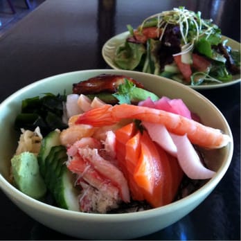 Murakami - Number Seven Sushi Bowl with Mini Green Salad - Japanese Near Me - Los Angeles, California