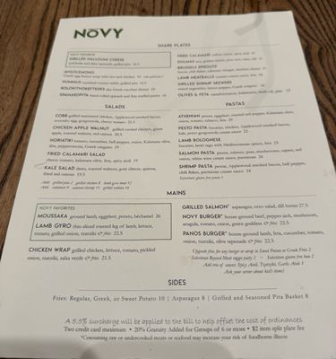 Menu photo 3 NOVY Restaurant San Francisco, CA Menu photo 3 NOVY Restaurant San Francisco, CA