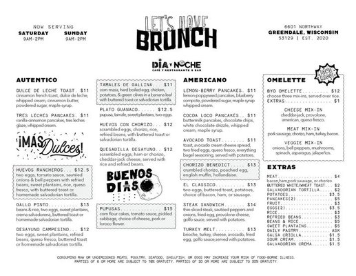 Menu photo 8 Noche Restaurant & Bar Greendale, WI Menu photo 8 Noche Restaurant & Bar Greendale, WI