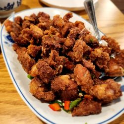 Chengdu Impression - Edgewater - Salt and pepper pork. Bones in every bite. Take it home because it's not good for eating in front of other people.