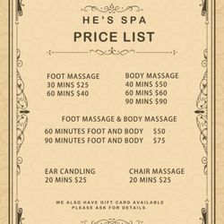 He's SPA - Updated price 4/10/2021