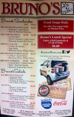 Menu photo 4 Bruno's at Greenfield Lancaster, PA