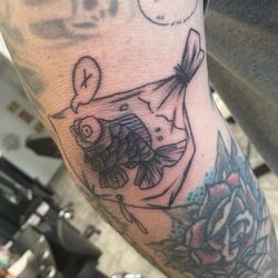 Tranquility Tattoo and Art Studio - Fish in a baggie tattoo