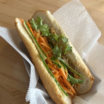 Xankia - a hot dog with carrots and cilantro - Vietnamese Near Me - Milwaukee, Wisconsin