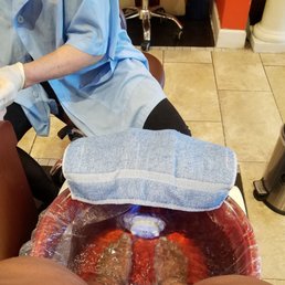 Tran working on my feet Tran working on my feet