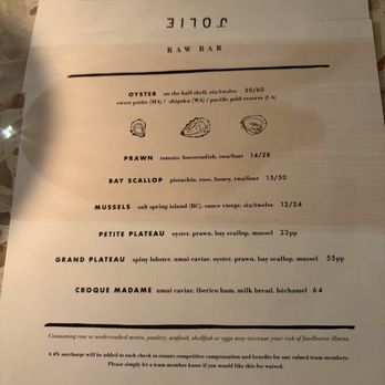 Jeune Et Jolie - Menu - French Near Me - Carlsbad, California