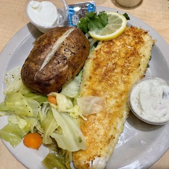 Carol's Restaurant - Walleye and baked potato - American Near Me - Blaine, Minnesota